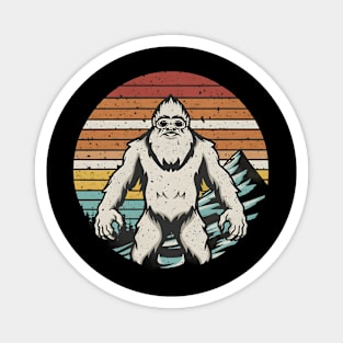 Retro vintage yeti Magnet